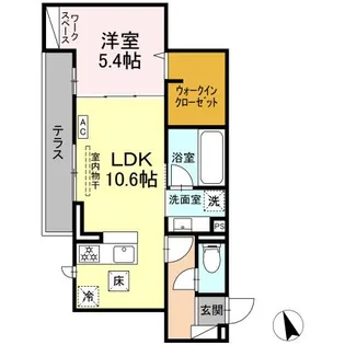 フレジェ【1階】の間取り