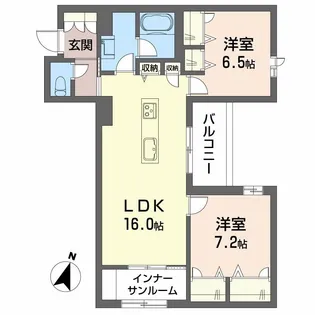 リボーンKKR【3階】の間取り