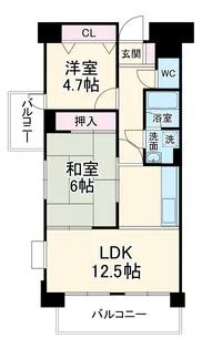 サンライフ東川口【608号室】の間取り