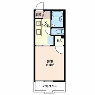 タウニー横井【203号室】の間取り