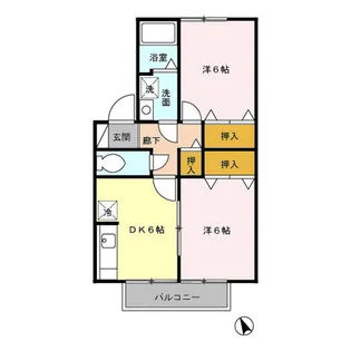ウィルモア B【2階】の間取り