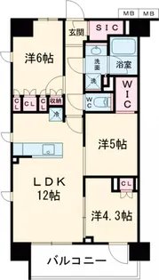 LUXENA船堀【801号室】の間取り