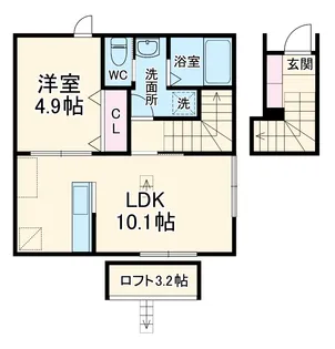 アヴニール大宮【2階】の間取り