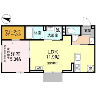 カーサ ルビア【1階】の間取り