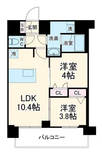 プレサンス大正フレンジ【1201号室】の間取り