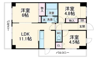 アクシス門真【11階】の間取り
