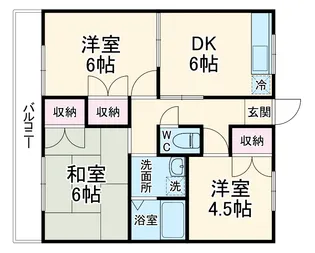ハイライズ杉山参番館【2階】の間取り