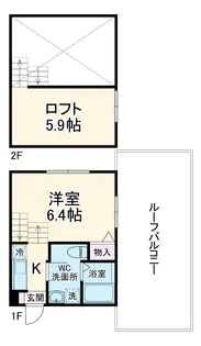 Chalet新検見川【202号室】の間取り