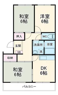 シャンテⅡ【3B号室】の間取り