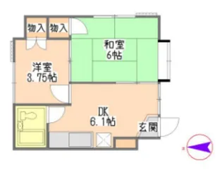 エンゼルハイツ【1階】の間取り
