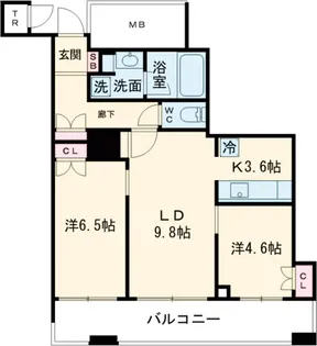 ヴィナシス金町タワーレジデンス【16階】の間取り