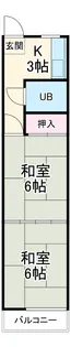 サンメゾン24 A【102号室】の間取り