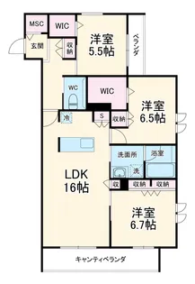 プリムヴェール【2階】の間取り