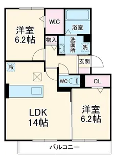 ベレンジュ【102号室】の間取り