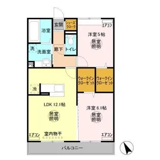 ラ・ペジブル B【3階】の間取り