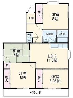 ランブル延珠【00501号室】の間取り