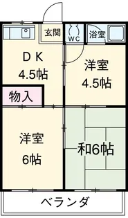 第二マルマンマンション【オ号室】の間取り