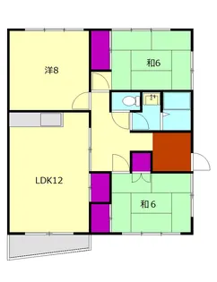 栢沼アパート【2階】の間取り