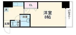 CITY SPIRE烏丸御池【9階】の間取り