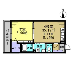 セミカ葛城Ⅰ【3階】の間取り