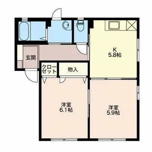 チャーリーズB【1階】の間取り