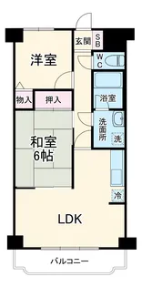 ダイアパレス富士中央【405号室】の間取り