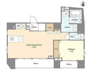 The Coteau Shin−Nakano【701号室】の間取り