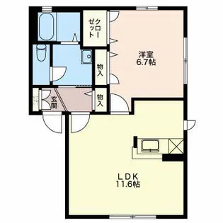 ライズコートA【1階】の間取り