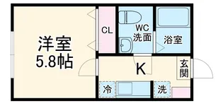 ラフィーネ西谷【2階】の間取り