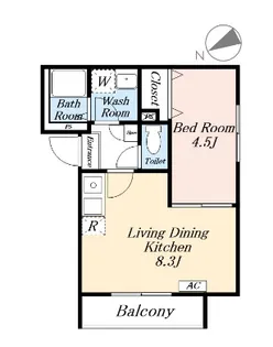 西原2丁目新築アパート【3階】の間取り