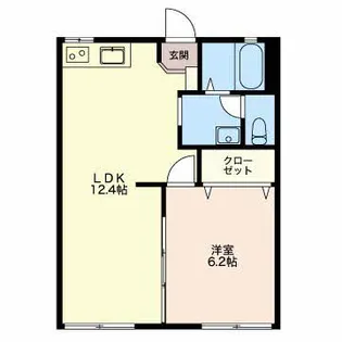 グリーンステージ白山B【105号室】の間取り