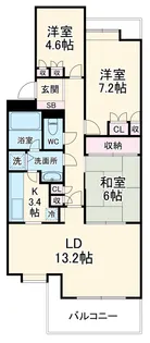 パーク・ハイム鷺沼一丁目【611号室】の間取り