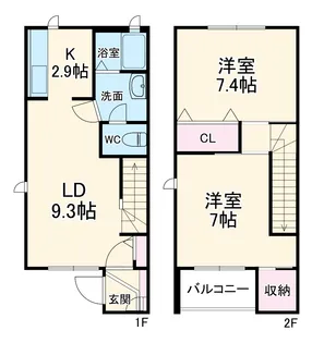 MastTOWN愛野【1階】の間取り