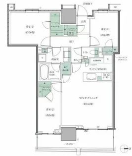 幕張ベイパークライズゲートタワー【16F号室】の間取り