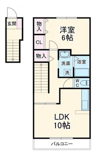 ハイステージIK【205号室】の間取り