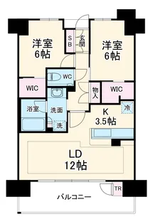 プレミスト靱本町【0203号室】の間取り