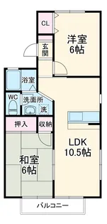 ゆうとだいえいB【2階】の間取り