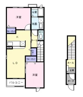 スウィート レジデンスB【2階】の間取り