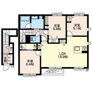 La Famille【2階】の間取り