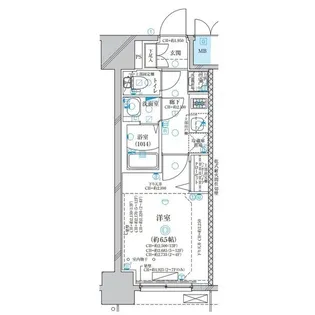 ディアレイシャス名古屋太閤通【5階】の間取り