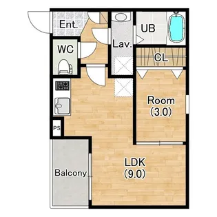 (仮称)ジーメゾン名古屋小田井リュソー【203号室】の間取り