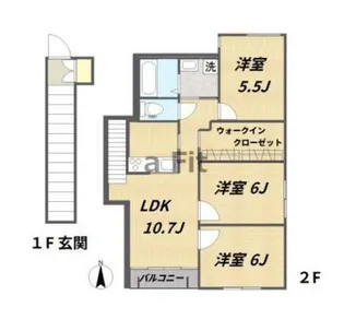 Casa il micino【201号室】の間取り