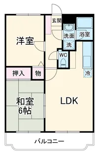 エマーレ北越谷【703号室】の間取り