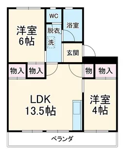 柏原ハイツ【207号室】の間取り