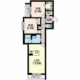 クレストヒル見付【301号室】の間取り