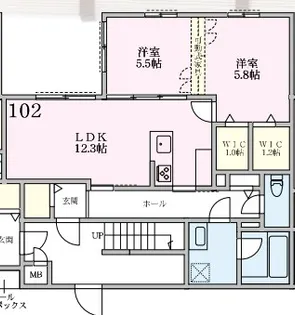 リカ・アイナ【1階】の間取り