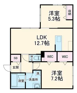 リカ・アイナ【1階】の間取り