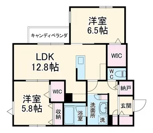リカ・アイナ【2階】の間取り