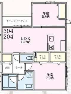 リカ・アイナ【2階】の間取り