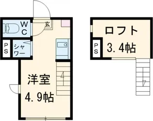 HARMONY SQUARE桜上水【2階】の間取り